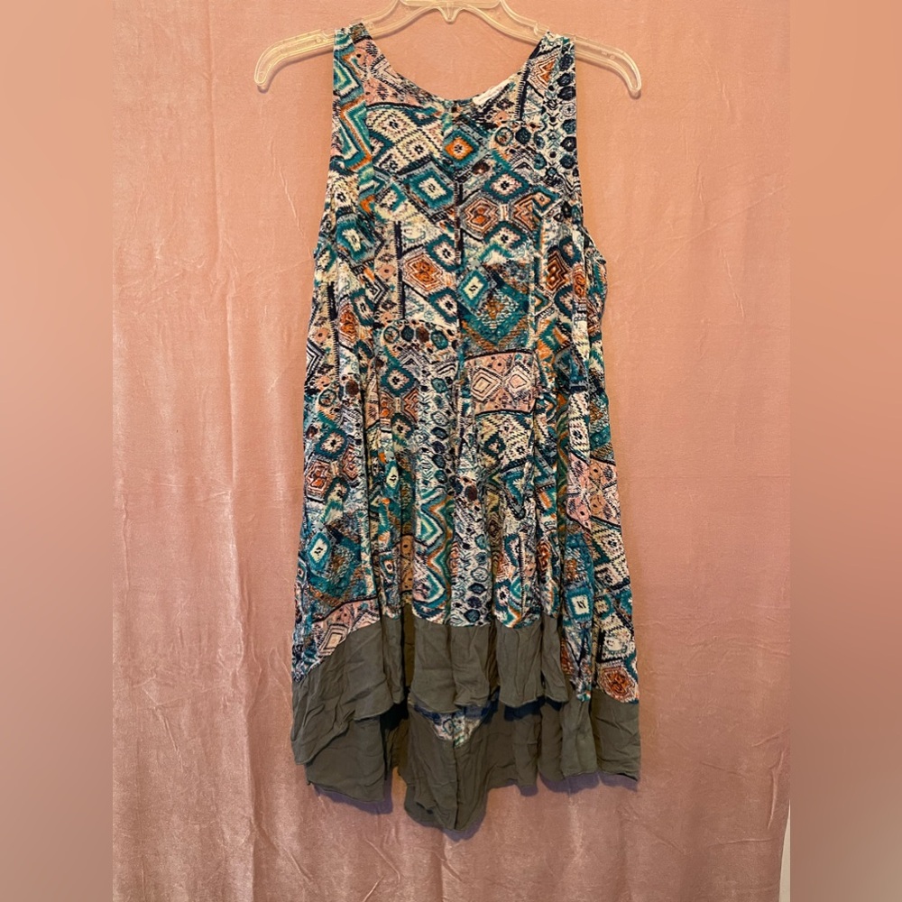 Boho high low flowy shirt
